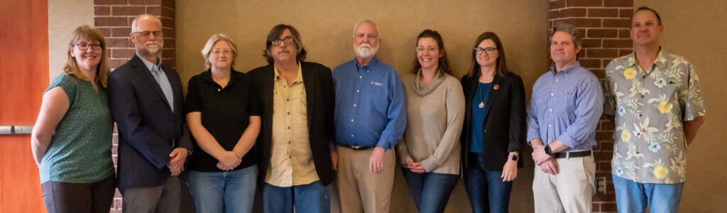 Members of the Anthropology Department Posing for their AIM High Award