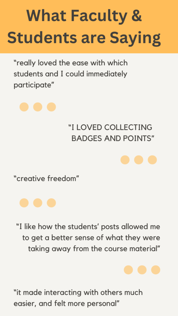 What Faculty & Students are Saying about Yellowdig