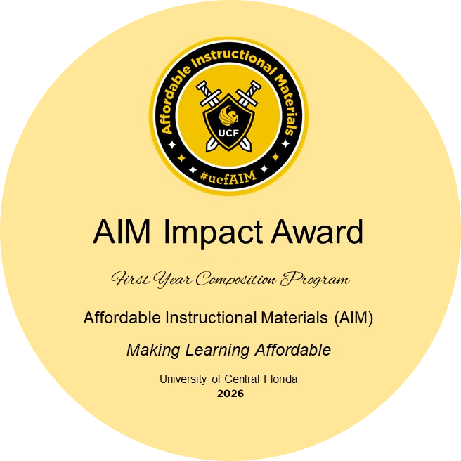 First Year Composition Program - 2026 AIM High Impact Award