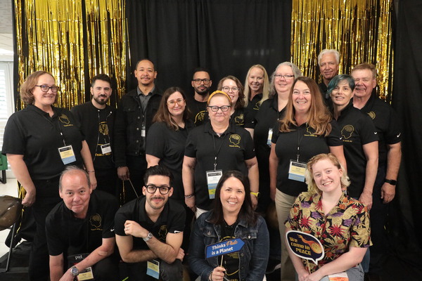 Image of conference staff:
Top Row: Anastasia Salter, Rocco Fazzalari, Eric Fabra, Emmanuel Cortes, Nicole Stahl, Liz Giltner, Rachel Vacek, Eric Main, Kris Hestad; Middle Row: Mary Rubin, Anita Gabbard Wendy Howard, Athena Hoeppner; Bottom Row: Kevin Yee, Jax Gonzalez, Samantha Richardson, Savannah Graves