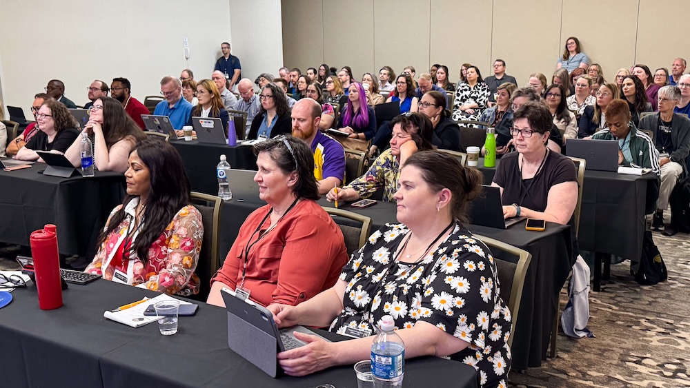 photo of presentation room audience
